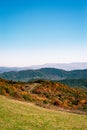 Mountain Range in the Fall at Sunset Royalty Free Stock Photo