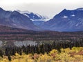 Mountain Range Interior Alaska - Autumn Color Royalty Free Stock Photo