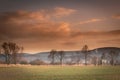 Mountain range of the Izerskie Mountains Royalty Free Stock Photo