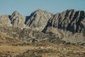 Mountain range in landscape in Andorra Royalty Free Stock Photo