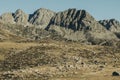 Mountain range in landscape in Andorra Royalty Free Stock Photo