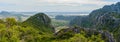 Mountain range landscape view of Khao Dang Viewpoint, Sam Roi Yo