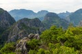 Mountain range landscape view of Khao Dang Viewpoint, Sam Roi Yod National park, Phra Chaup Khi Ri Khun Province in Middle of Thai