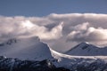 Mountain range landscape view in Stranda, Norway