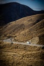 Mountain range at Lindis Pass, New Zealand Royalty Free Stock Photo