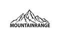 Mountain range logo graphic silhouette Royalty Free Stock Photo