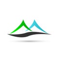 Mountain Range Logo icons symbol logo design on white background Royalty Free Stock Photo