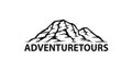 Mountain range logo silhouette graphic Royalty Free Stock Photo
