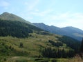 The mountain range of the Marmaros of the Ukrainian Carpathians near the town of Rakhiv of the Transcarpathian region. Ukraine. 08 Royalty Free Stock Photo