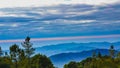 Mountain range and morning sky.