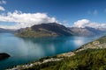 Mountain range The Remarkables from Bobs Peak Royalty Free Stock Photo