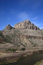 Mountain Range and River - Wyoming Royalty Free Stock Photo