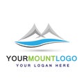 Mountain Range snow ice top Logo icons symbol logo design on white background Royalty Free Stock Photo