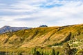 Mountain range of the Southern Alps, Lake Wanaka, at Dublin Bay, in Wanaka, Otago, South Island, New Zealand Royalty Free Stock Photo