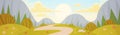 Mountain Range Spring Landscape Country Road Nature Background Royalty Free Stock Photo