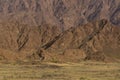 mountain range stretching through UAE and Oman Royalty Free Stock Photo