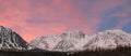 Mountain range at sunset