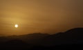 Molise, Mainarde, sunset. The Mainarde mountain range extends along the border between Molise and Lazio, with prevalence in the Mo Royalty Free Stock Photo
