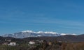 Molise, Mainarde, winter panorama. The Mainarde mountain range extends along the border between Molise and Lazio, with prevalence