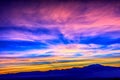 Amazing Sunset Over the Desert Royalty Free Stock Photo