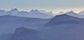 Mountain Ranges in the Bernese Oberland. View from Mount Niesen, Switzerland.