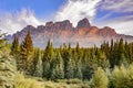 Mountain ranges in the Bow River Valley - Banff - Canada Royalty Free Stock Photo