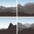 Mountain ranges illustration