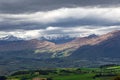 Mountain ranges near Queenstown. South Island, New Zealand Royalty Free Stock Photo