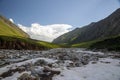 The mountain ranges of Satan and Hamar-Daban. Mountain peaks and valleys. Mountain landscape. Royalty Free Stock Photo