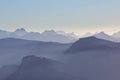 Mountain ranges seen from Mount Niesen. Royalty Free Stock Photo