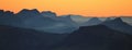 Mountain ranges seen from Mount Niesen. Royalty Free Stock Photo