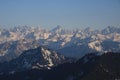 Mountain ranges seen from Rigi Kulm Royalty Free Stock Photo