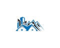 Mountain Real Estate City Logo Design Royalty Free Stock Photo