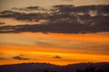 Mountain with red colors at sunset Royalty Free Stock Photo