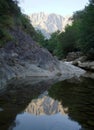 Mountain reflected in the stream Royalty Free Stock Photo