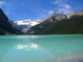 Mountain Reflection in Lake Louise, Banff National Park, Canadian Rocky Mountains, Alberta, Canada Royalty Free Stock Photo