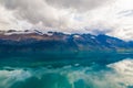 Mountain & reflection lake from view point on the way to Glenorchy ,New Zealand Royalty Free Stock Photo