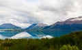 Mountain & reflection lake from view point on the way to Glenorchy , New zealand Royalty Free Stock Photo