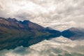 Mountain & reflection lake from view point on the way to Glenorchy,New Zealand Royalty Free Stock Photo