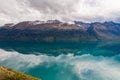 Mountain & reflection lake from view point on the way to Glenorchy,New Zealand Royalty Free Stock Photo