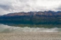 Mountain & reflection lake from view point on the way to Glenorchy , New zealand Royalty Free Stock Photo
