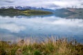Mountain and reflection, scenic view of Lake Wakatipu, New Zealand, South Island Royalty Free Stock Photo
