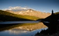 Mountain reflection during sunset Royalty Free Stock Photo