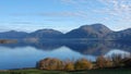 Nasvatnet lake in Eide on autumn day on Atlantic Road in Norway