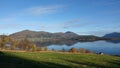 Nasvatnet lake in Eide on autumn day on Atlantic Road in Norway Royalty Free Stock Photo