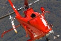 Mountain rescue helicopter taking off Royalty Free Stock Photo