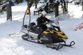 Mountain rescue service sledge-car Royalty Free Stock Photo