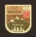 Mountain retro logo and emblem. Can be used for badges,stickers