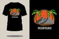 Mountain retro vintage t shirt design