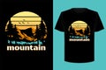 Mountain retro vintage t shirt design